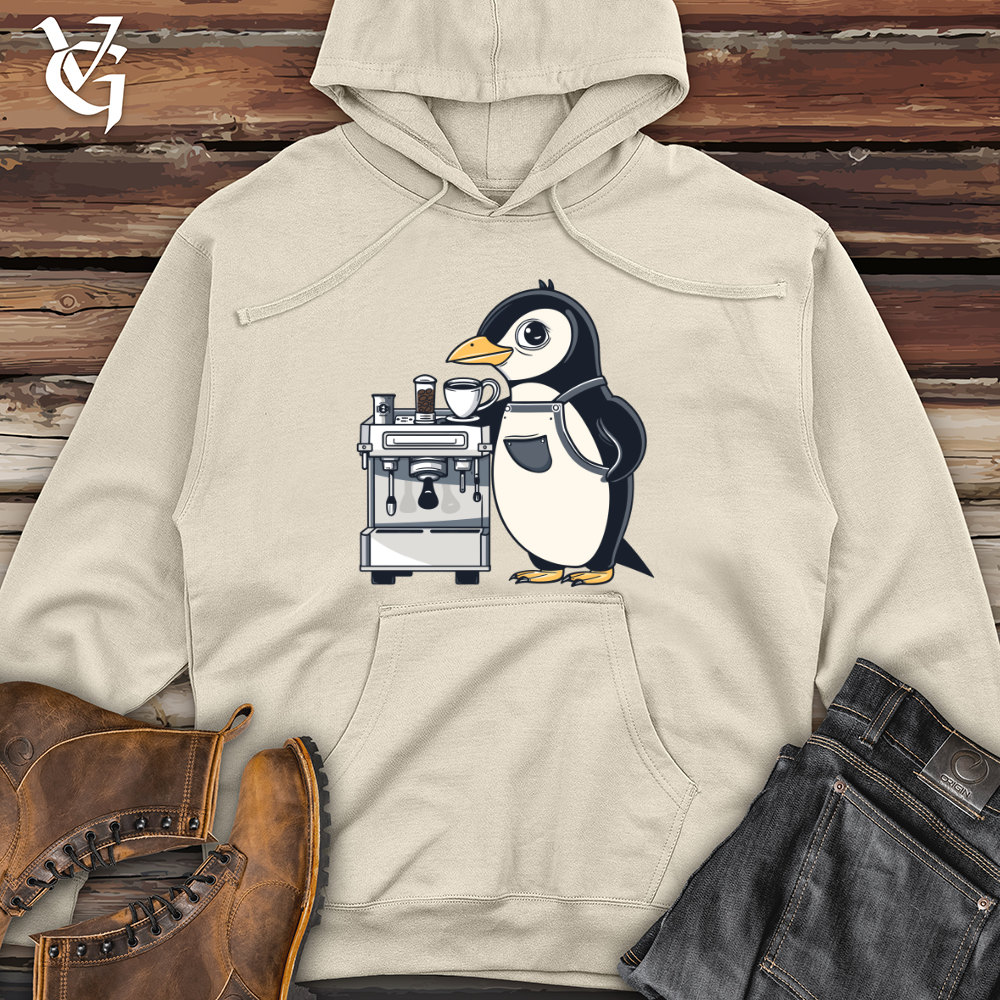 Viking Goods Puffin Coffee Connoisseur Midweight Hooded Sweatshirt Bone / L