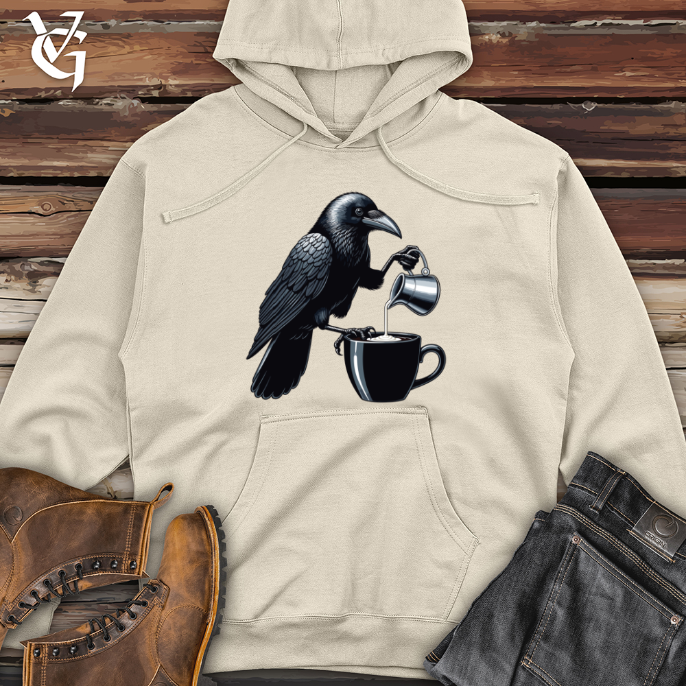 Viking Goods Raven Coffee'n Creamer Midweight Hooded Sweatshirt Grey Heather / L