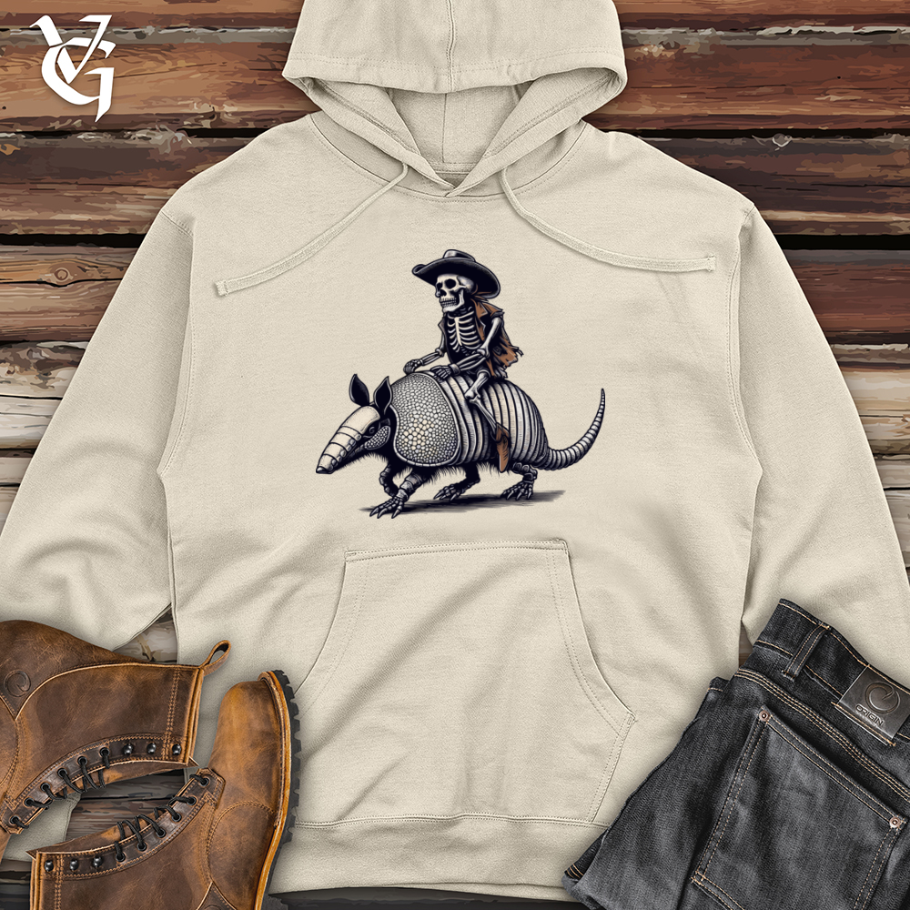 Viking Goods Skeleton Armadillo Cowboy Midweight Hooded Sweatshirt Bone / L