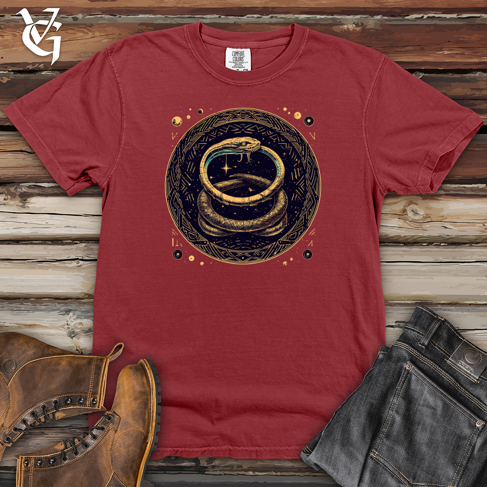 Viking Goods Cosmic Serpent Enigma Heavy Cotton Comfort Colors Tee Brick / L