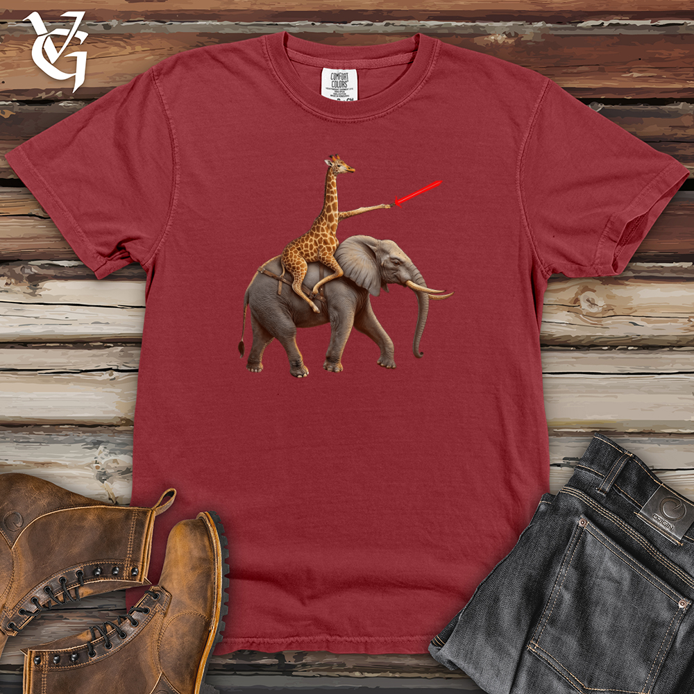 Viking Goods Elephant Giraffe Calvary Heavy Cotton Comfort Colors Tee Brick / L