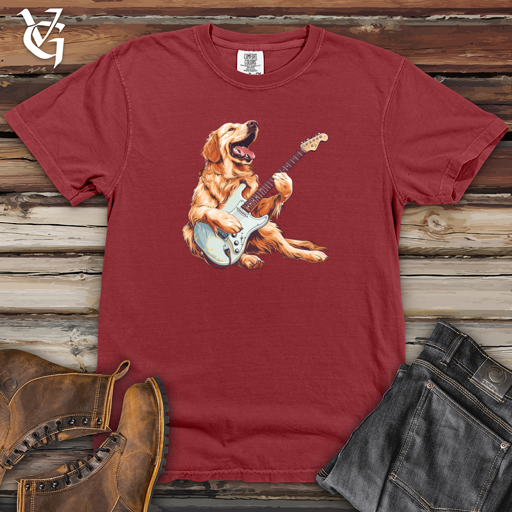 Viking Goods Golden Retriever Rockstar Heavy Cotton Comfort Colors Tee Brick / L