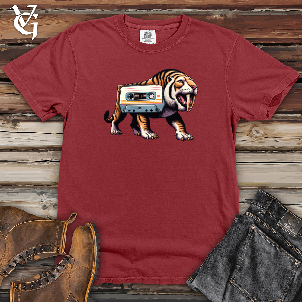 Viking Goods Sabertooth Cassette Heavy Cotton Comfort Colors Tee Brick / L