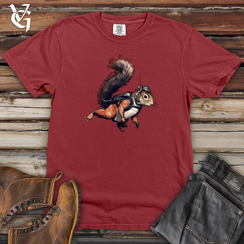 Viking Goods Skydiving Squirrel Heavy Cotton Comfort Colors Tee Brick / L