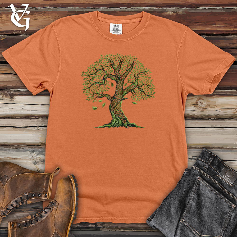 Viking Goods Celtic Tree Essence Heavy Cotton Comfort Colors Tee Burnt Orange / L