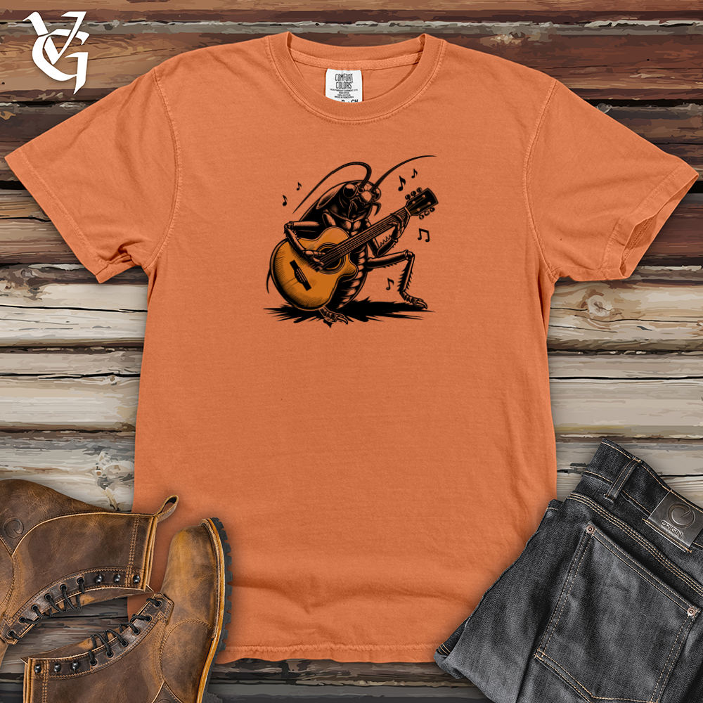 Viking Goods Cockroach Holding a Guitar Heavy Cotton Comfort Colors Tee Burnt Orange / L