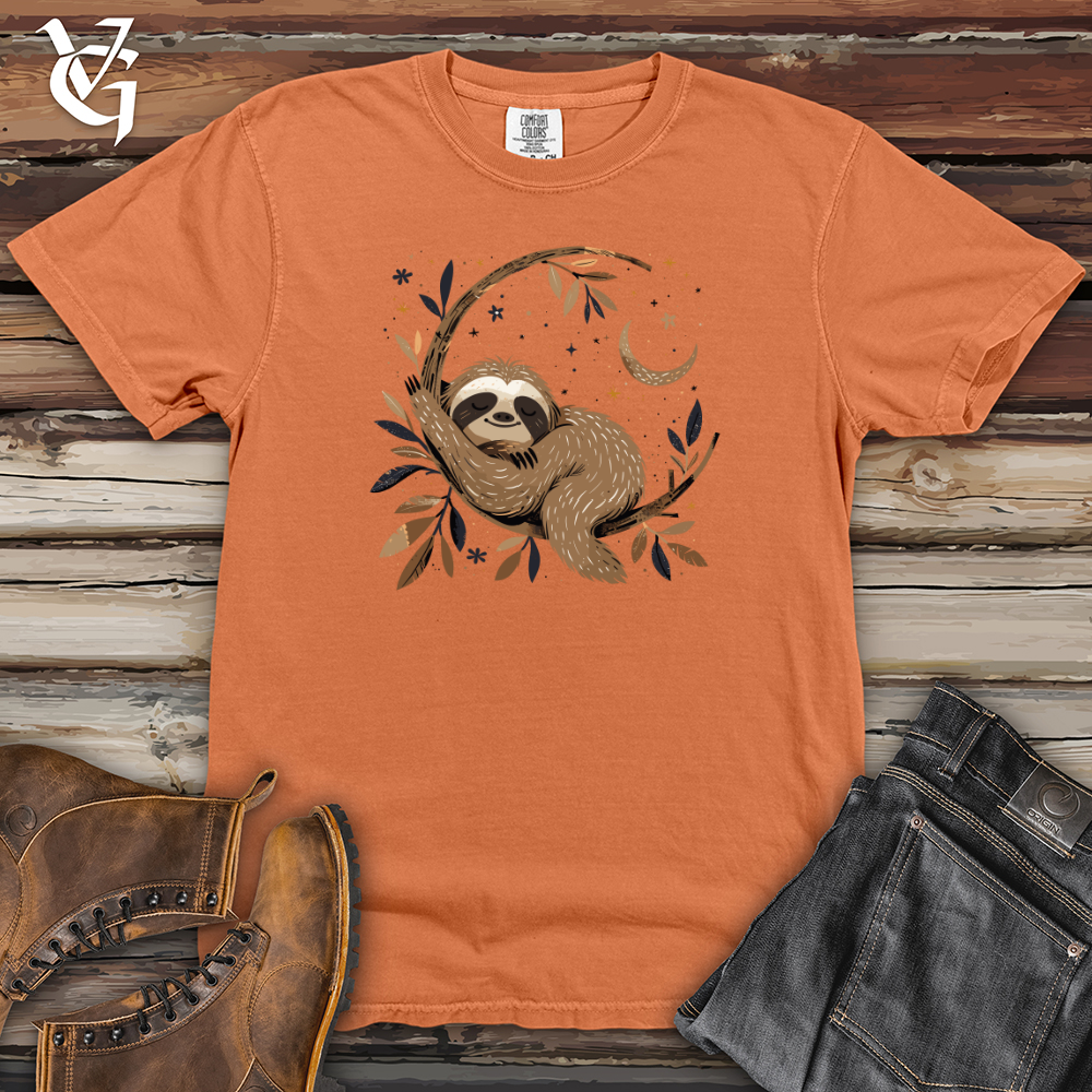 Viking Goods Cosmic Sloth Dreams Heavy Cotton Comfort Colors Tee Burnt Orange / L