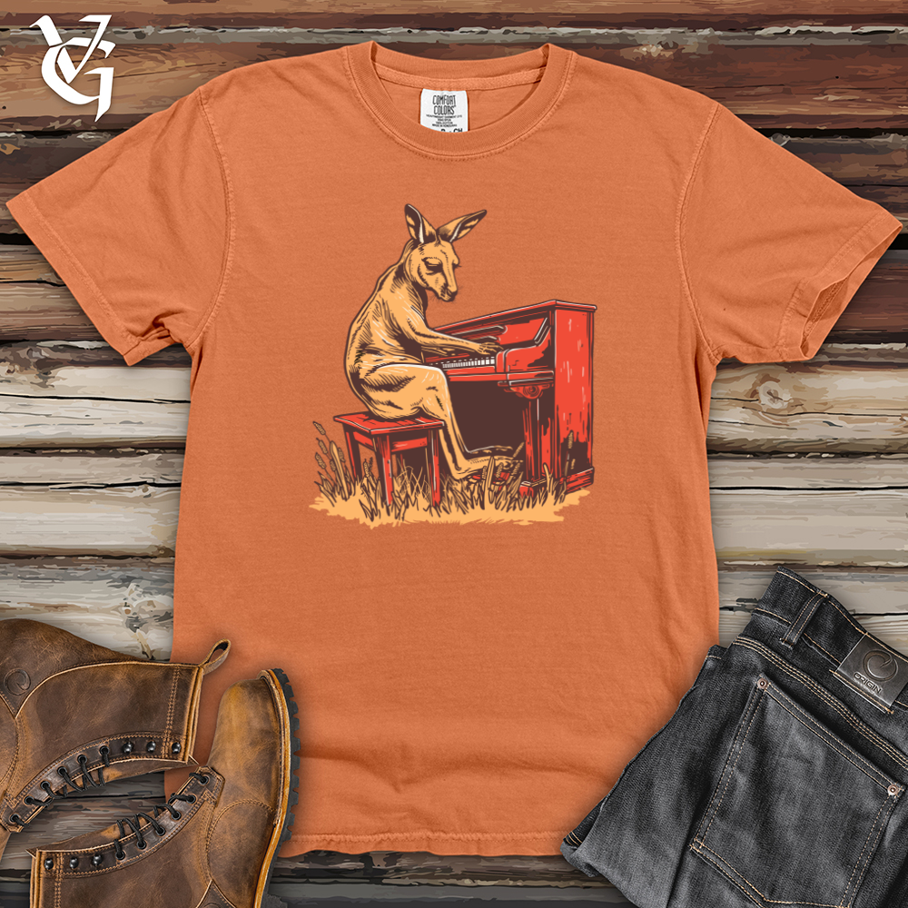 Viking Goods Kangaroo Piano Melody Heavy Cotton Comfort Colors Tee Burnt Orange / L