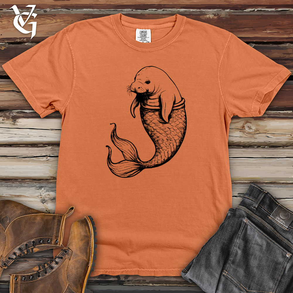 Viking Goods Manatee Mermaid Heavy Cotton Comfort Colors Tee Burnt Orange / L
