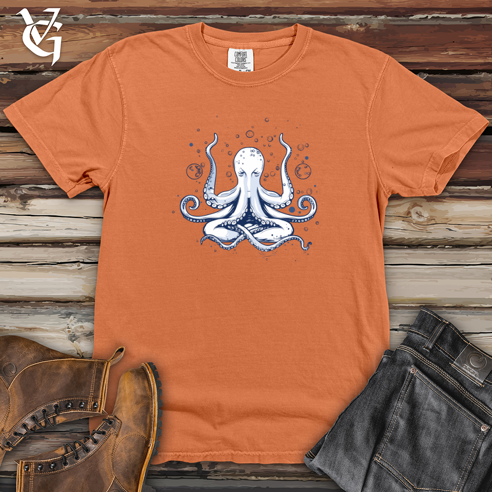 Viking Goods Octopus Bubble Meditation Heavy Cotton Comfort Colors Tee Burnt Orange / L