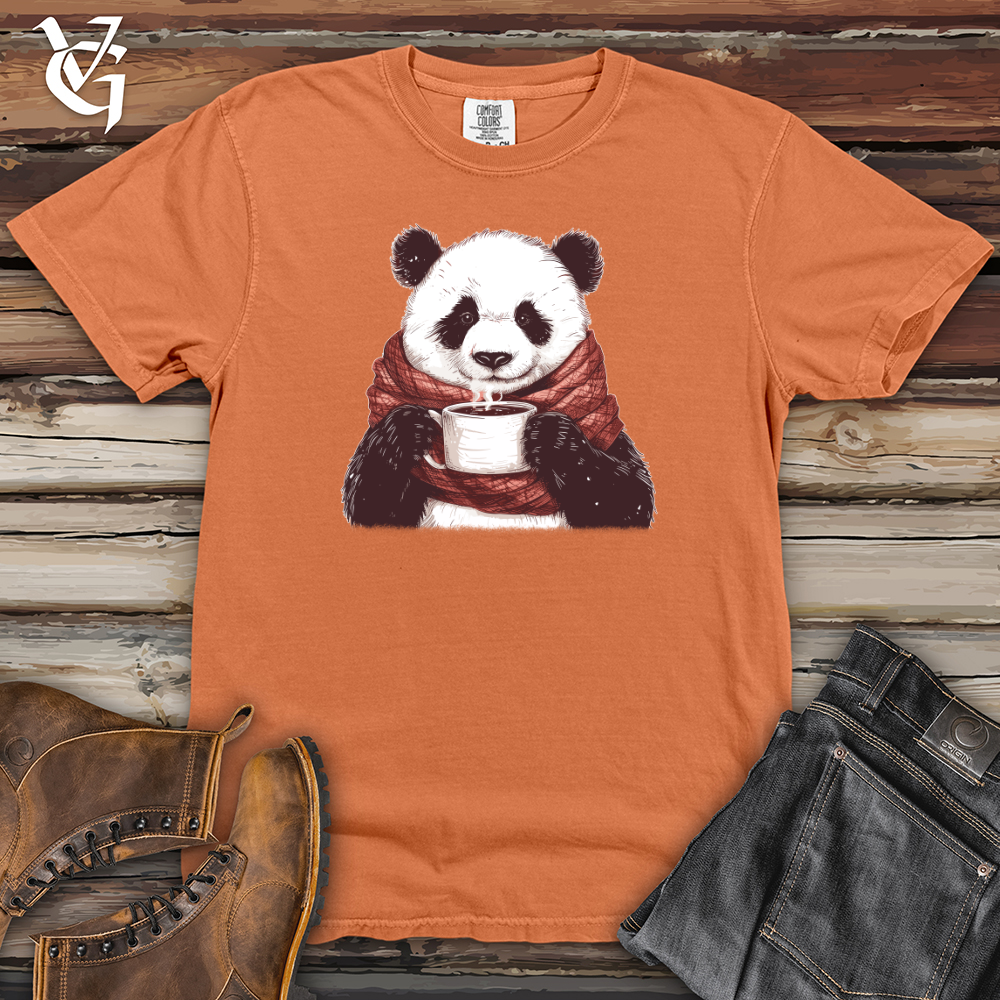 Viking Goods Panda Warmth Sip Heavy Cotton Comfort Colors Tee Burnt Orange / L