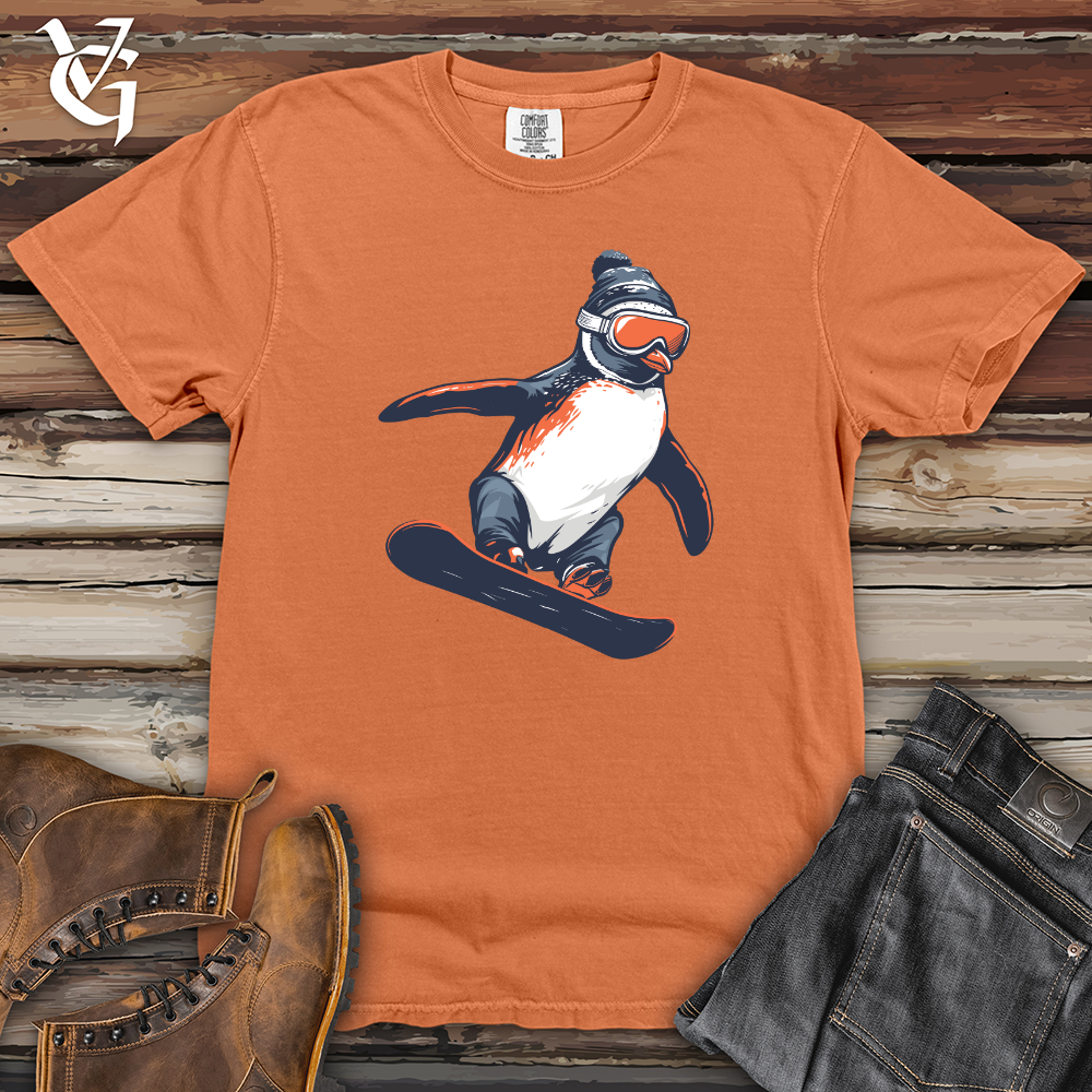 Viking Goods Penguin Snowboard Thrill Heavy Cotton Comfort Colors Tee Burnt Orange / L