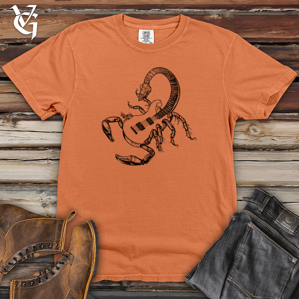 Viking Goods Scorpio Guitar Heavy Cotton Comfort Colors Tee Burnt Orange / L