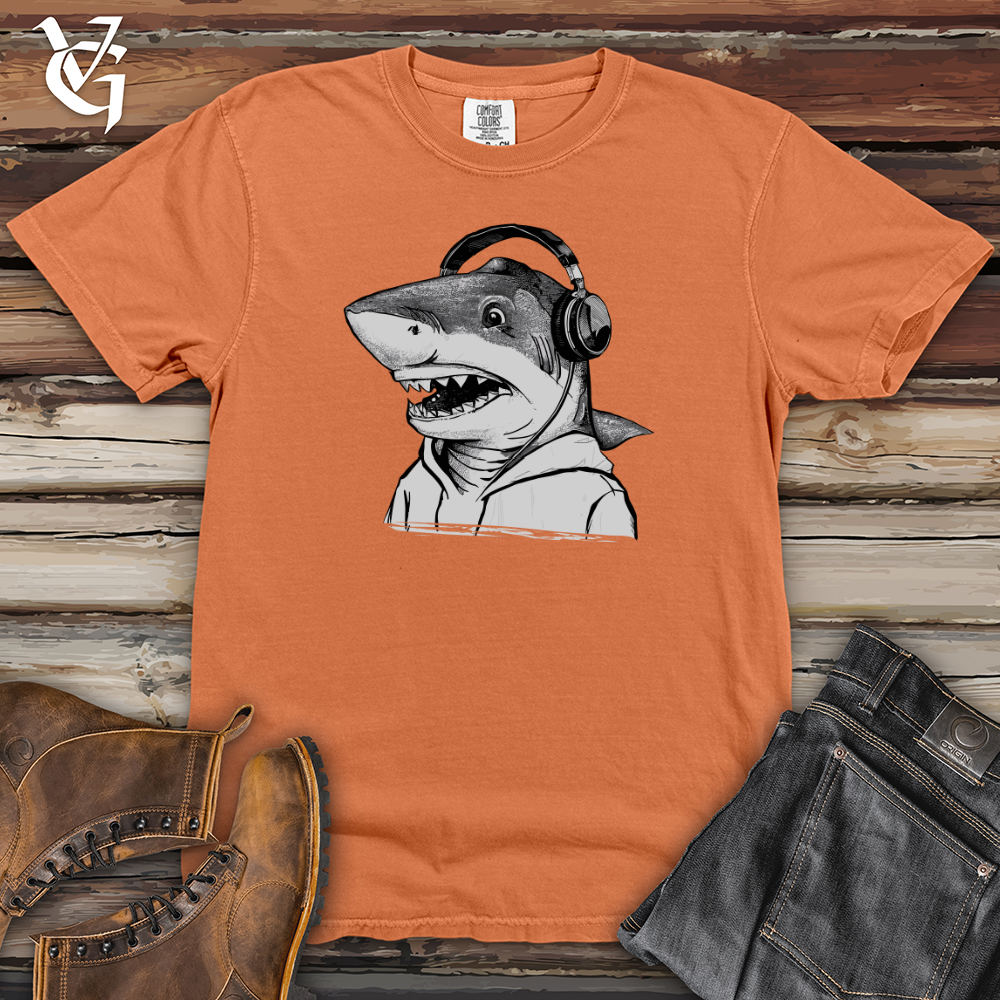 Viking Goods Shark Headphone Beats Heavy Cotton Comfort Colors Tee Burnt Orange / L