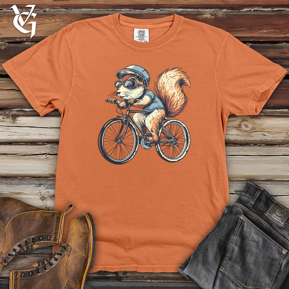 Viking Goods Squirrel Cycle Cruise Heavy Cotton Comfort Colors Tee Burnt Orange / L