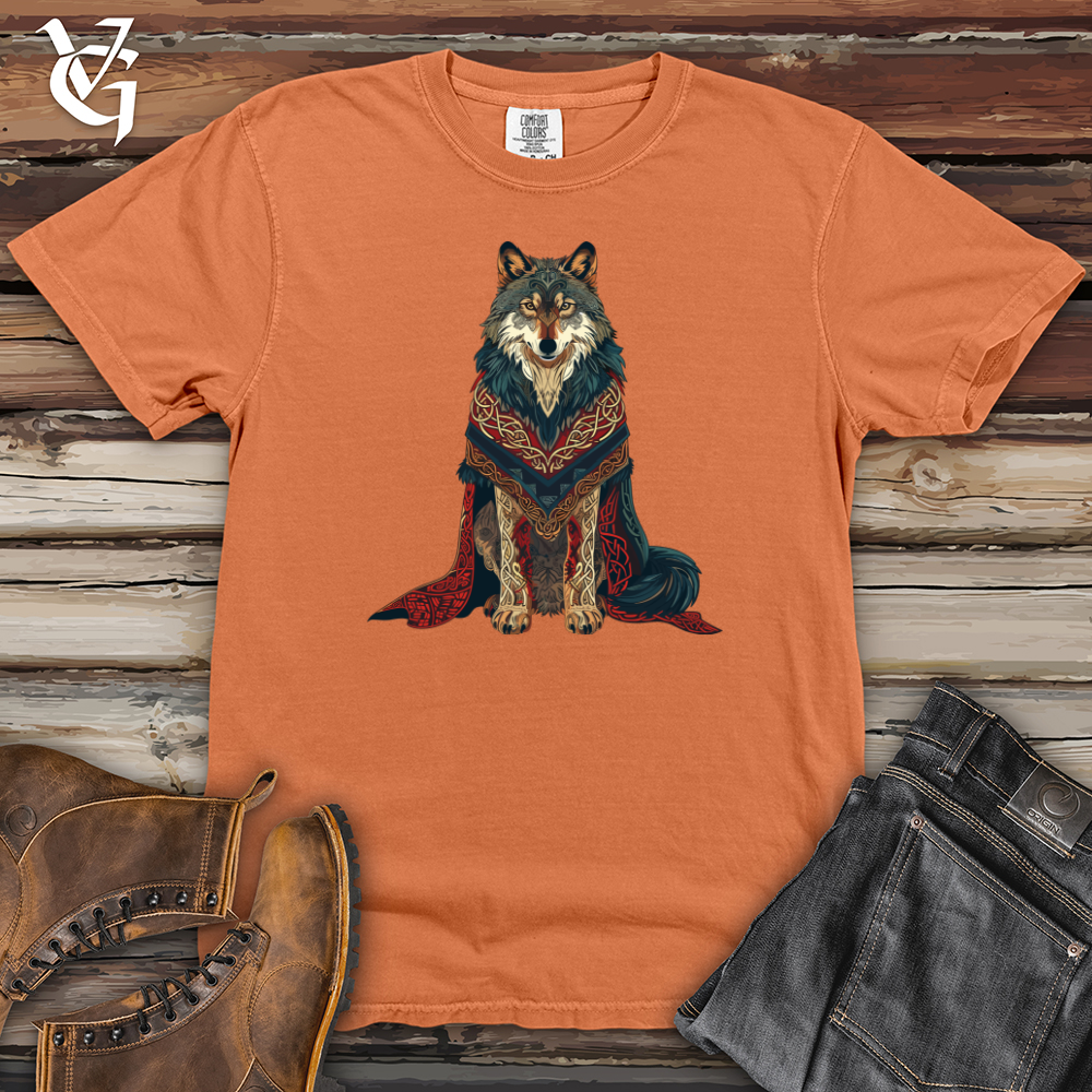 Viking Goods Tribal Wolf Majesty Heavy Cotton Comfort Colors Tee Burnt Orange / L
