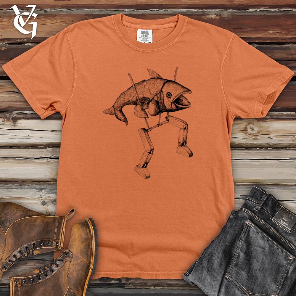 Viking Goods Walking Fish Heavy Cotton Comfort Colors Tee Burnt Orange / L
