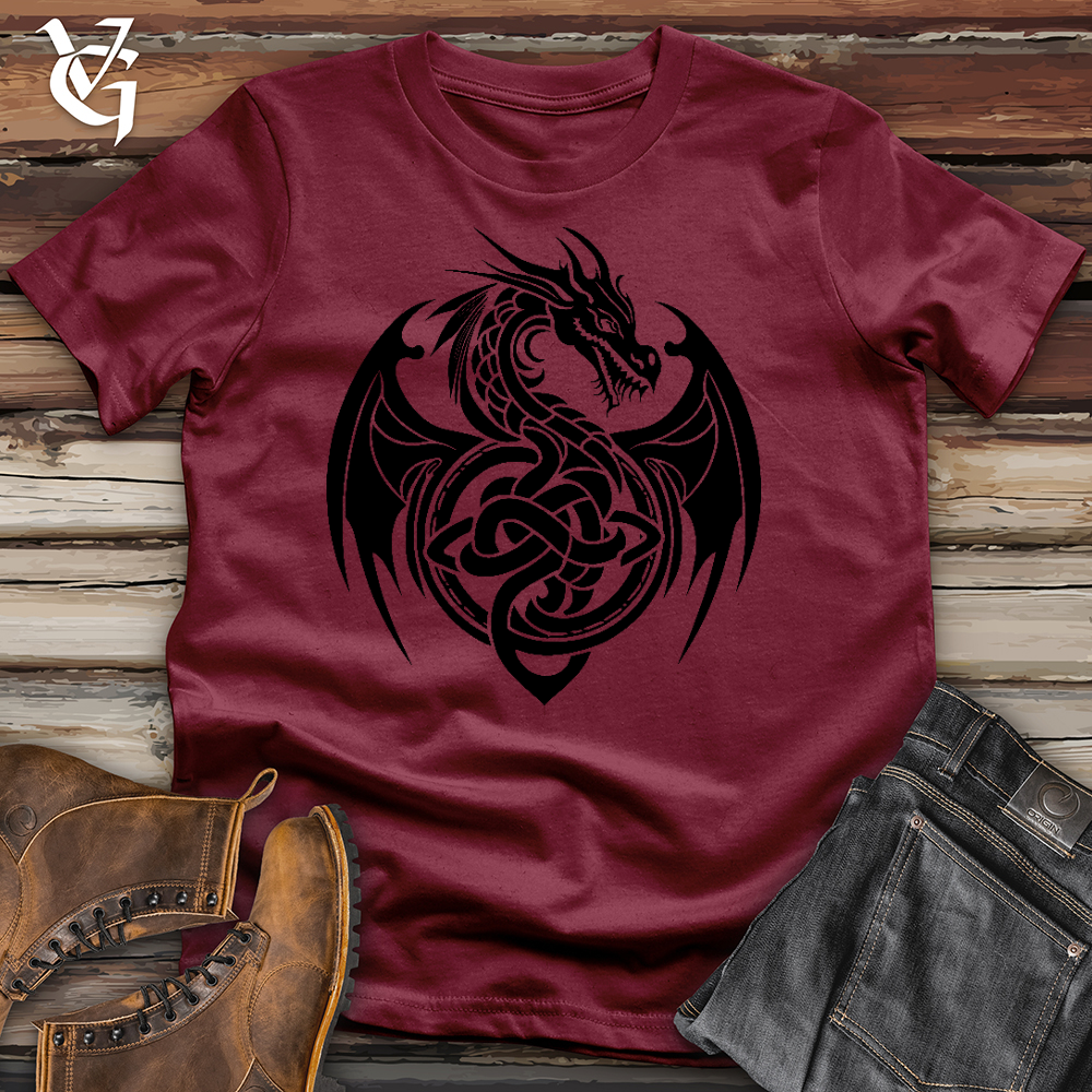 Viking Goods Celtic Rust Dragon Cotton Tee Cardinal / L