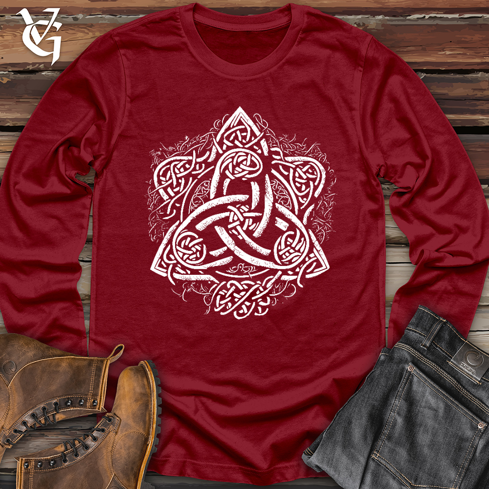 Viking Goods Celtic Trinity Emblem Long Sleeve Cardinal / L