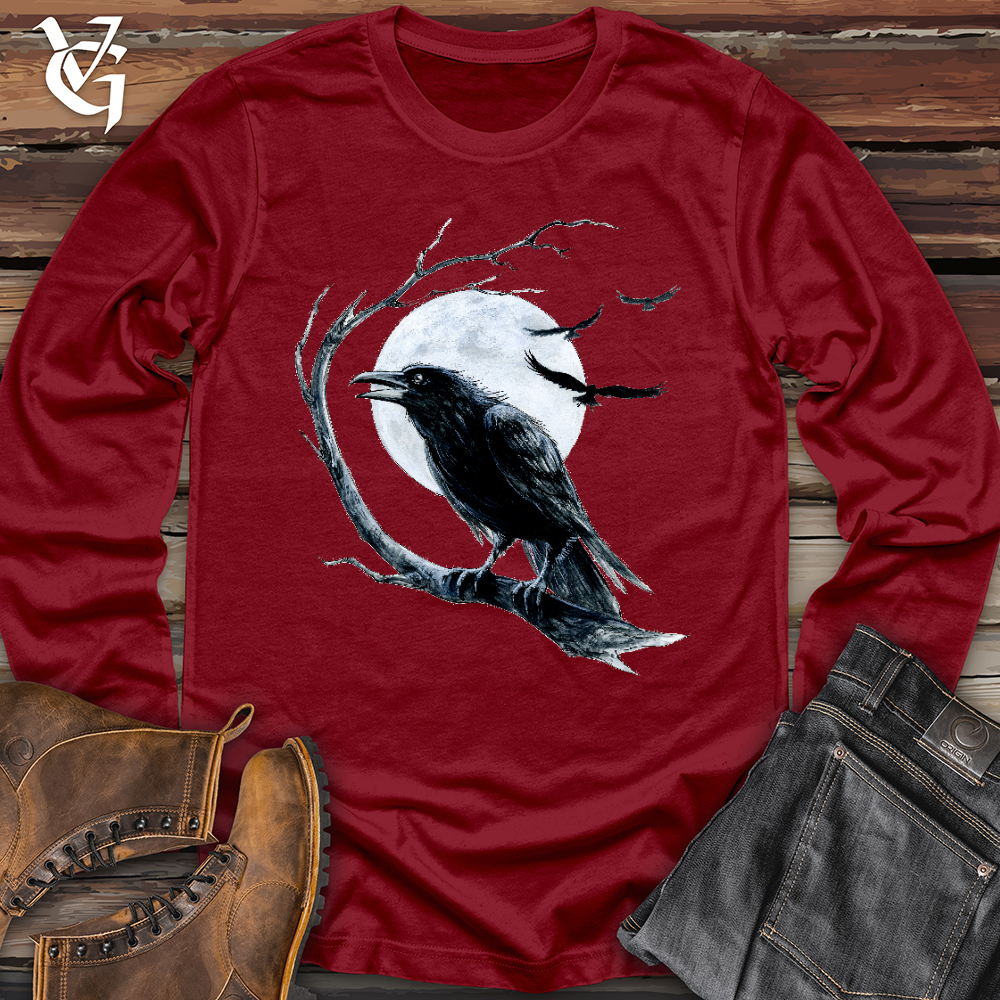 Viking Goods Cold Winter Raven Long Sleeve Cardinal / L