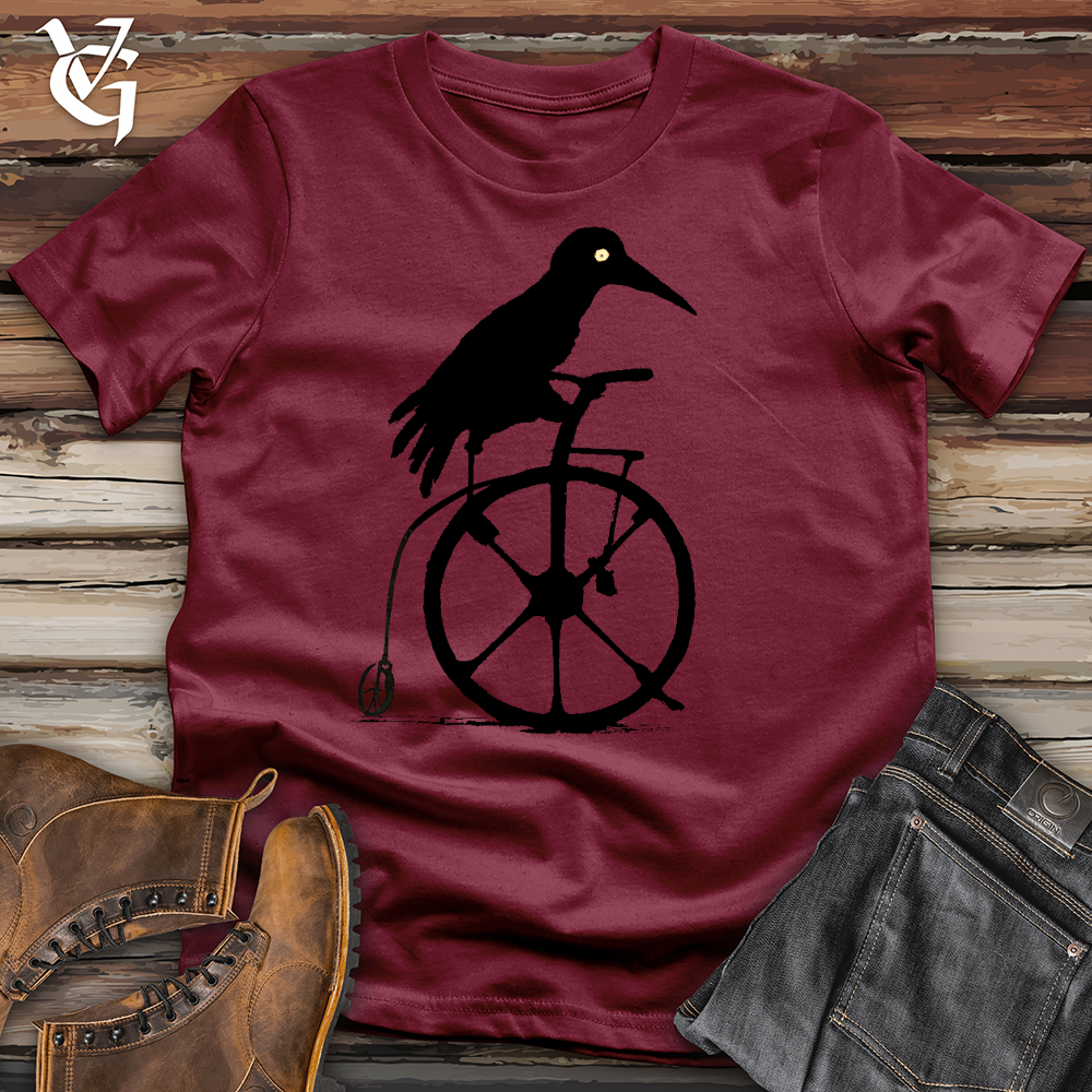 Viking Goods Crow Riding Bike Cotton Tee Cardinal / L