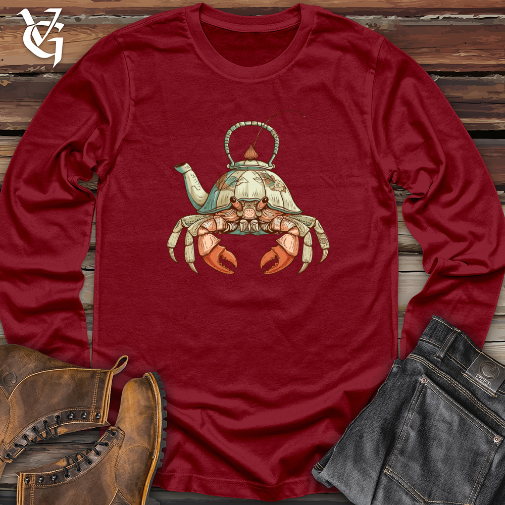 Viking Goods Hermit Crab Teapot Long Sleeve Black / L