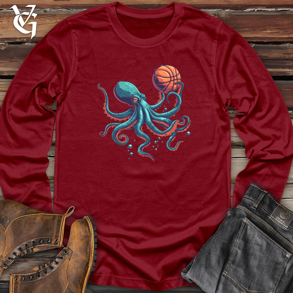Viking Goods Octopus Basketball Dunk Long Sleeve Cardinal / L