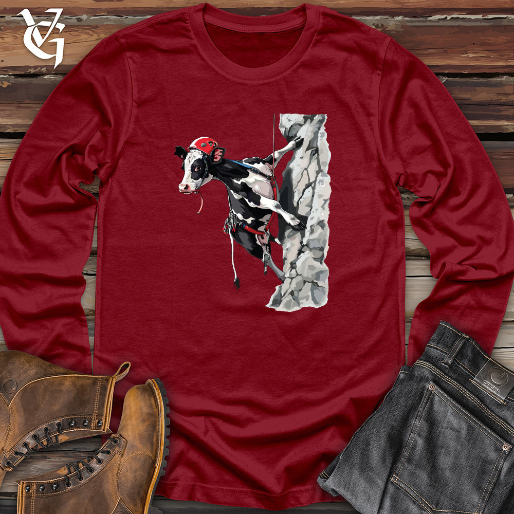 Viking Goods Rock Climbing Cow Long Sleeve Cardinal / L