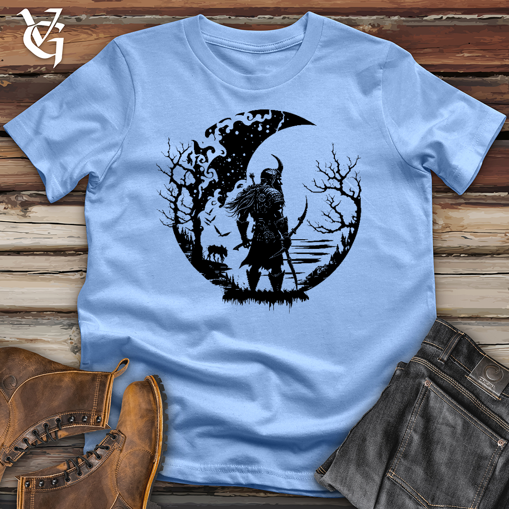 Viking Goods Celtic Moon Viking Warrior Softstyle Tee Carolina Blue / L