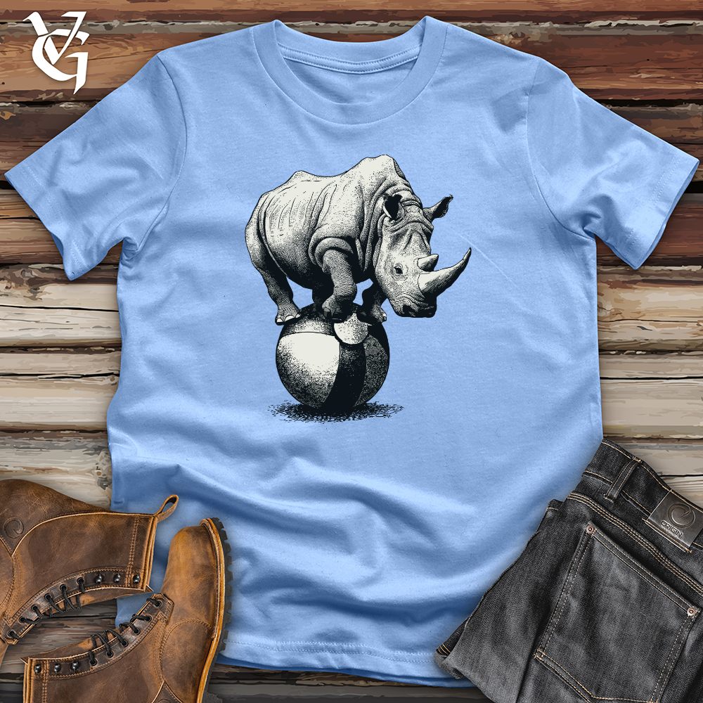 Viking Goods Circus Rhino Softstyle Tee Carolina Blue / L