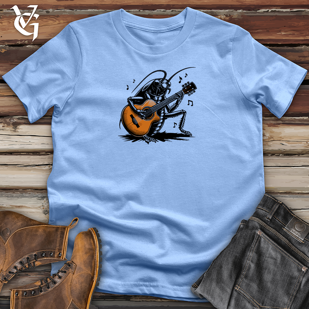 Viking Goods Cockroach Holding a Guitar Softstyle Tee Carolina Blue / L