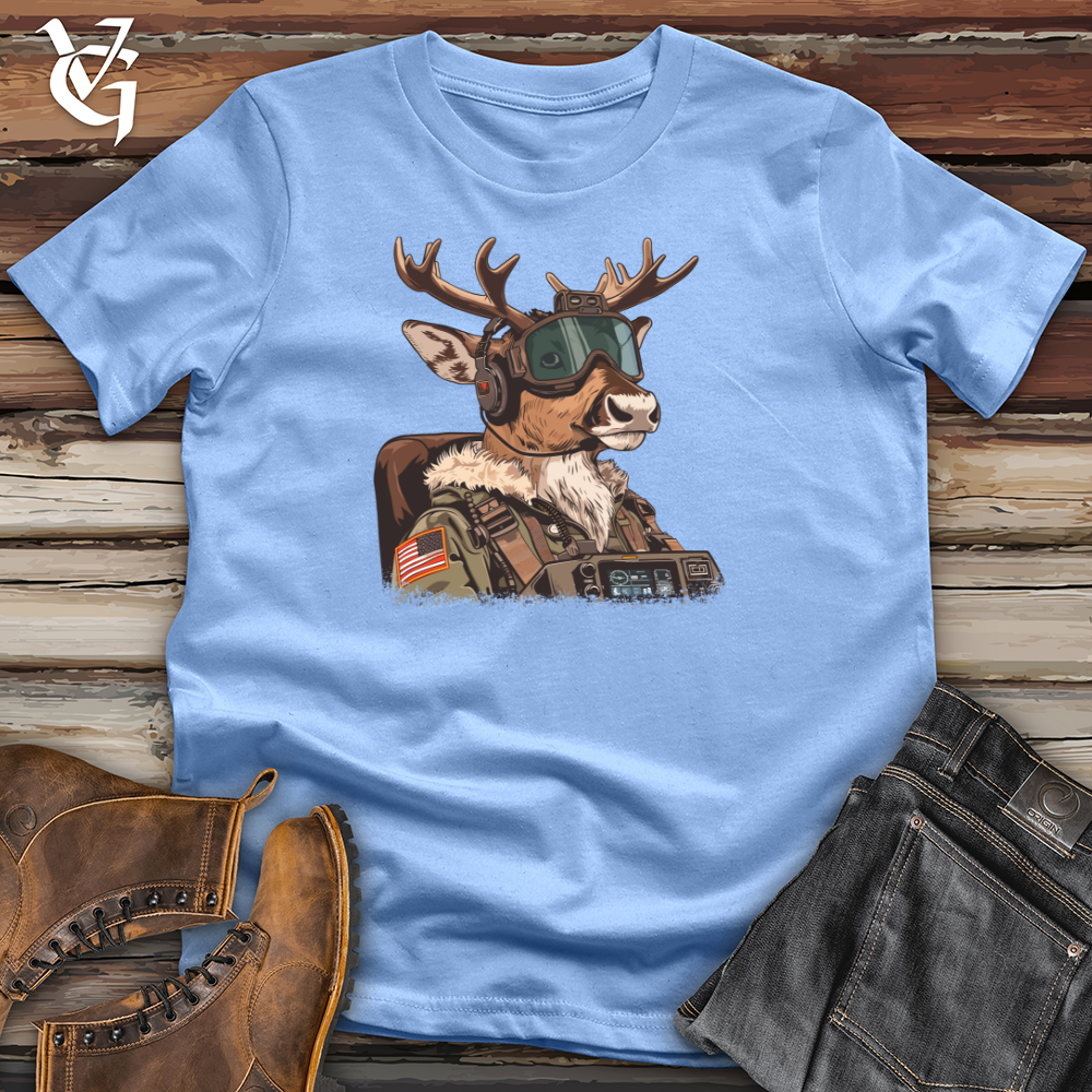 Viking Goods Deer Pilot Gear up Softstyle Tee Cornsilk / L