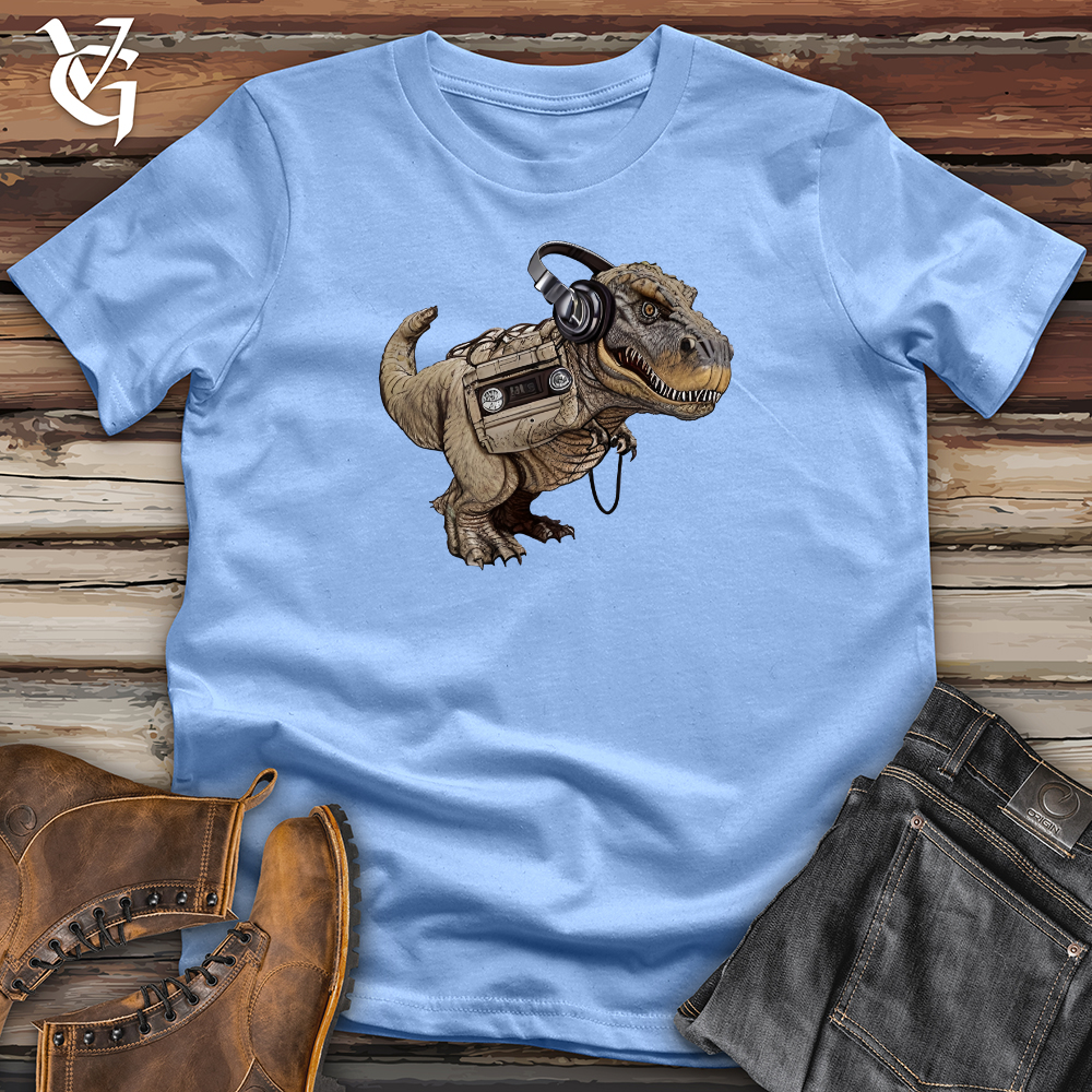 Viking Goods Dinosaur Cassete Player Softstyle Tee Carolina Blue / L