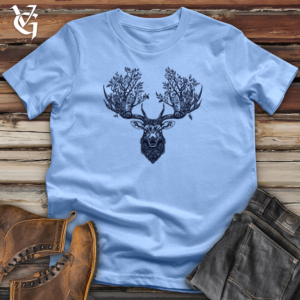 Viking Goods Enchanted Forest Stag Softstyle Tee Carolina Blue / L