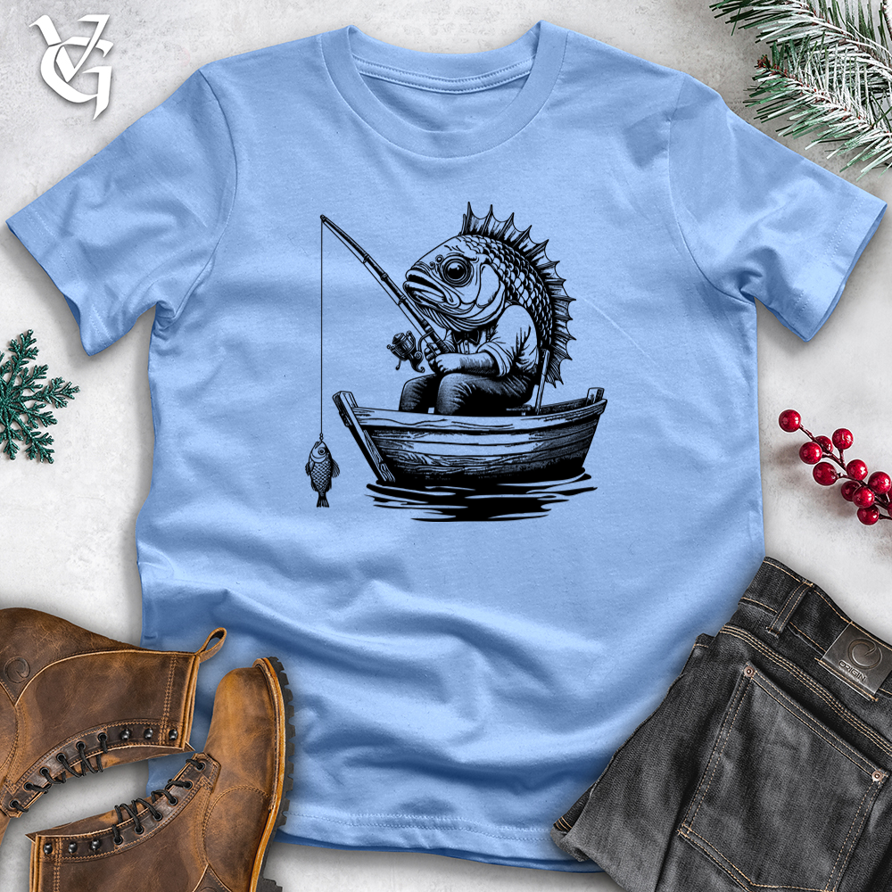 Viking Goods Fish Boat Softstyle Tee Carolina Blue / L