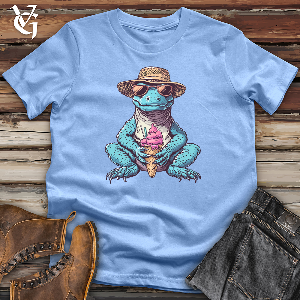 Viking Goods Gecko Summer Treat Softstyle Tee Carolina Blue / L