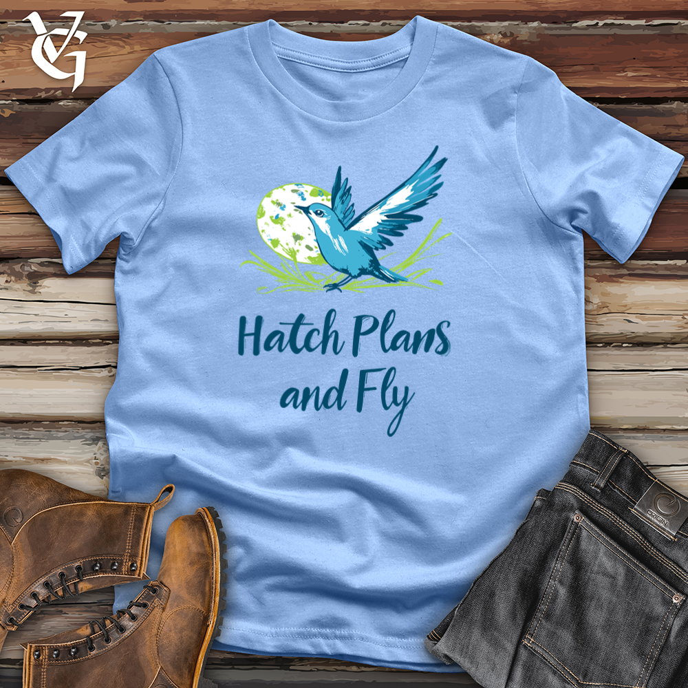 Viking Goods Hatch Plans and Fly Softstyle Tee Carolina Blue / L
