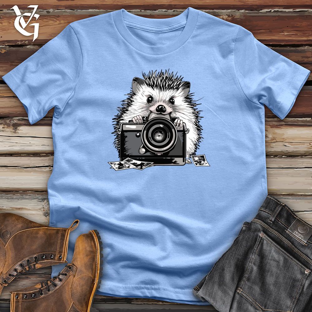 Viking Goods Hedgehog Shutterbug Snapshot Softstyle Tee Carolina Blue / L