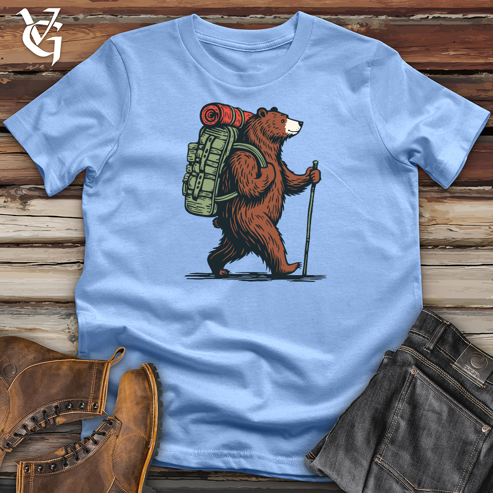 Viking Goods Hiking Bear Softstyle Tee Carolina Blue / L