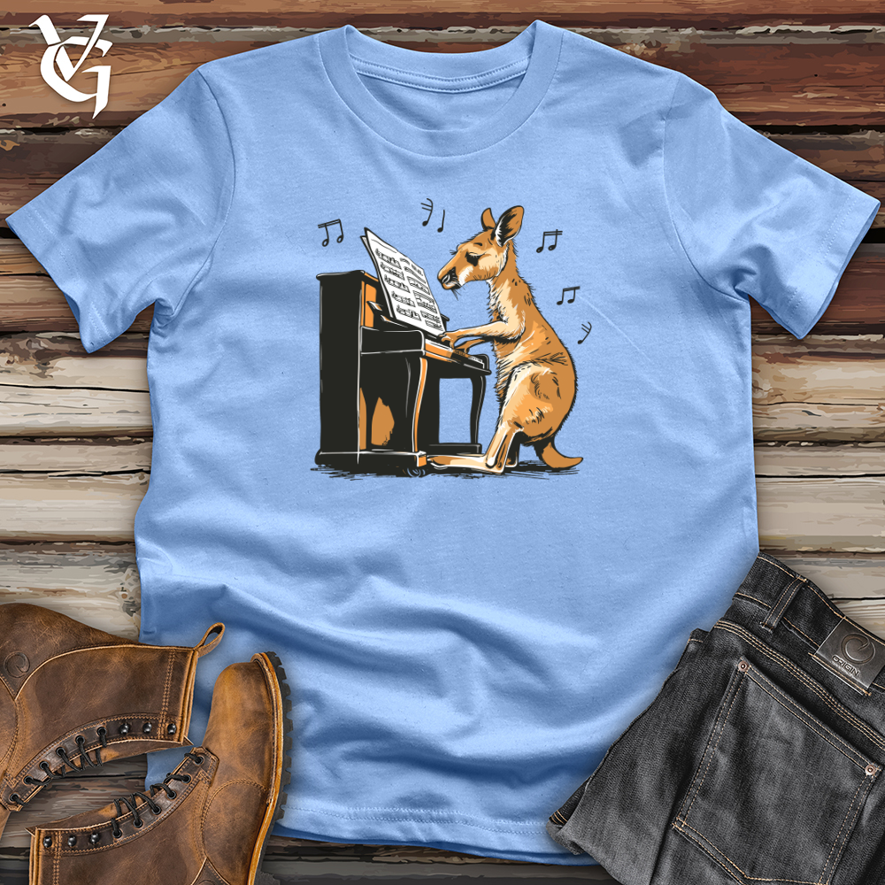 Viking Goods Kangaroo Piano Virtuoso Softstyle Tee Carolina Blue / L