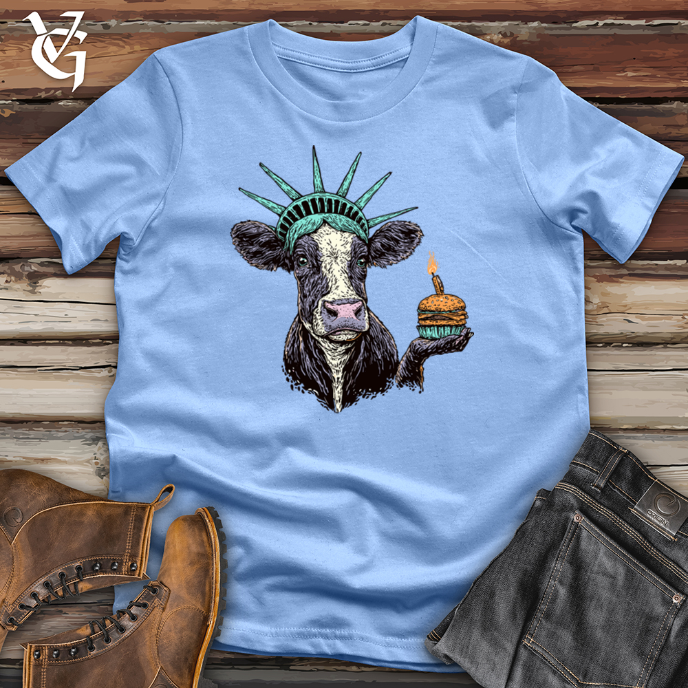Viking Goods Liberty Cow Softstyle Tee Carolina Blue / L