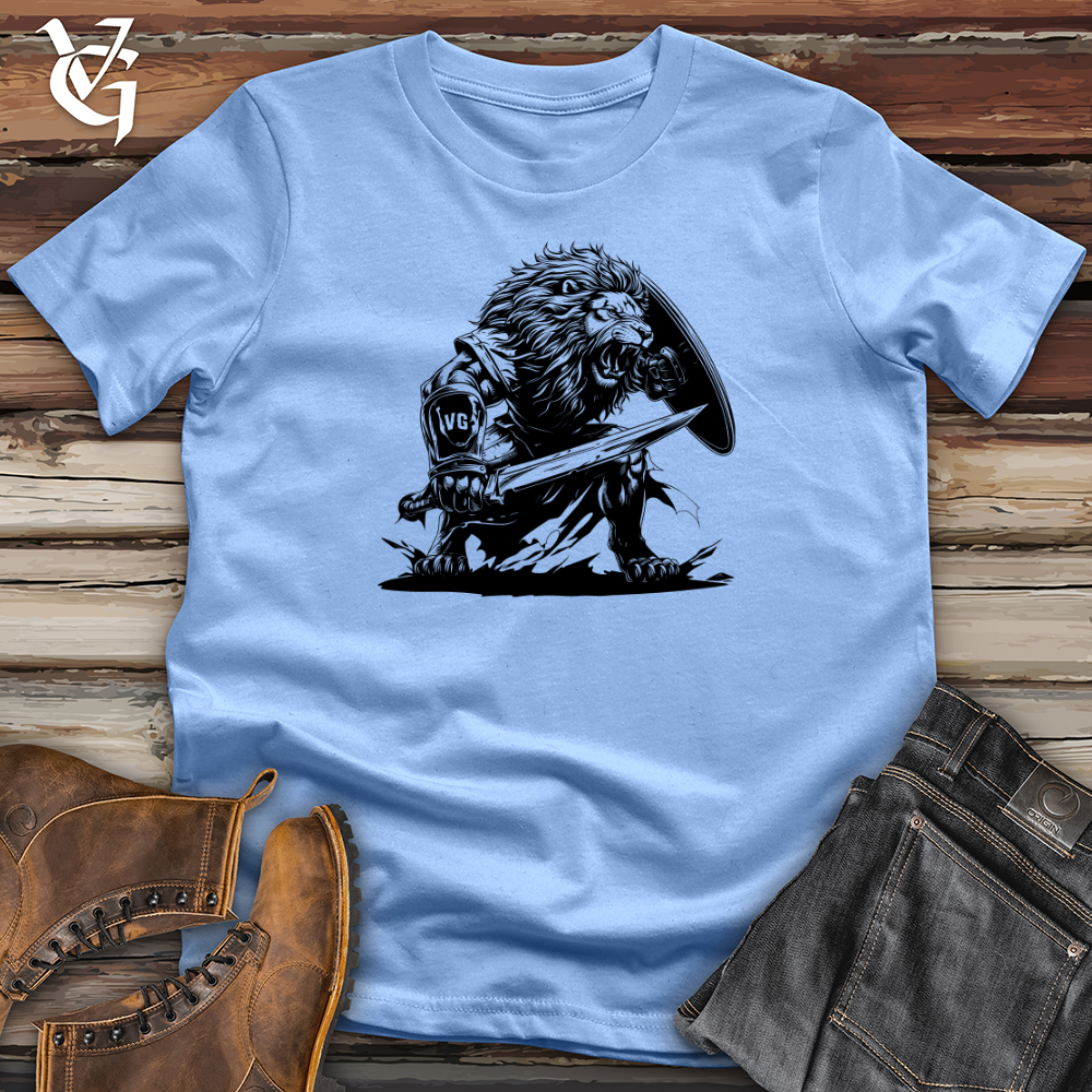 Viking Goods Lion Warrior Battle Softstyle Tee Carolina Blue / L