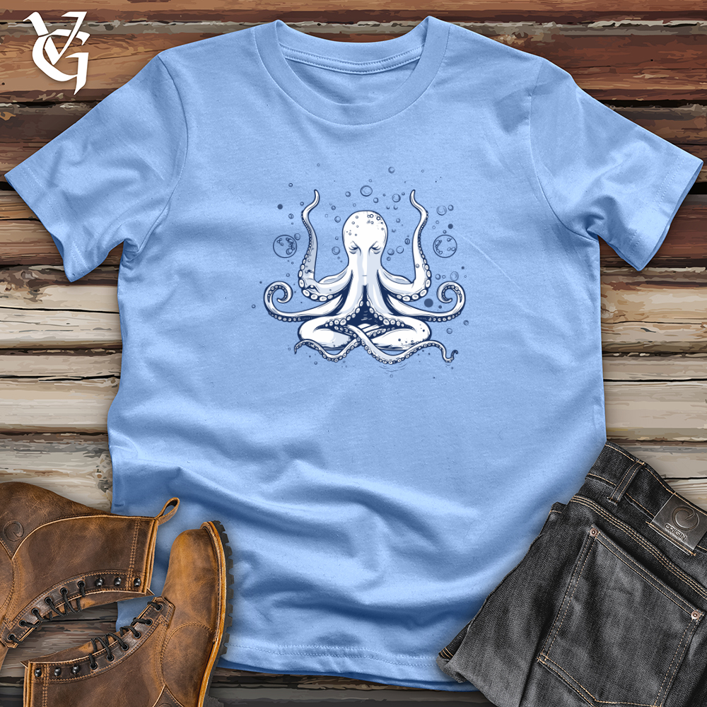 Viking Goods Octopus Bubble Meditation Softstyle Tee Carolina Blue / L