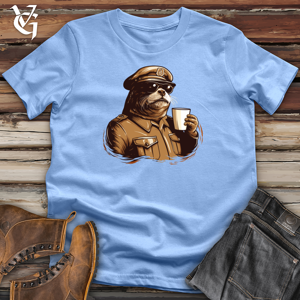 Viking Goods Otter Sergeant Break Softstyle Tee Carolina Blue / L