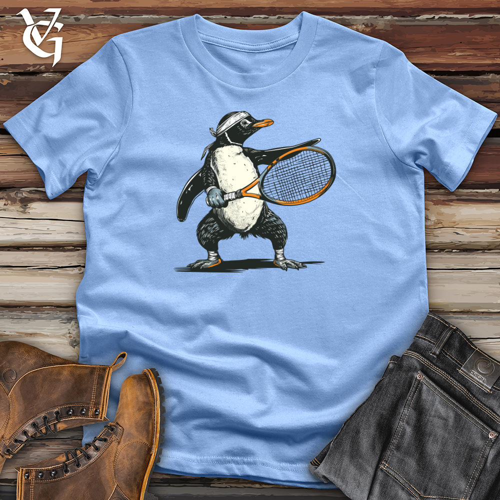 Viking Goods Penguin Tennis Player Softstyle Tee Carolina Blue / L