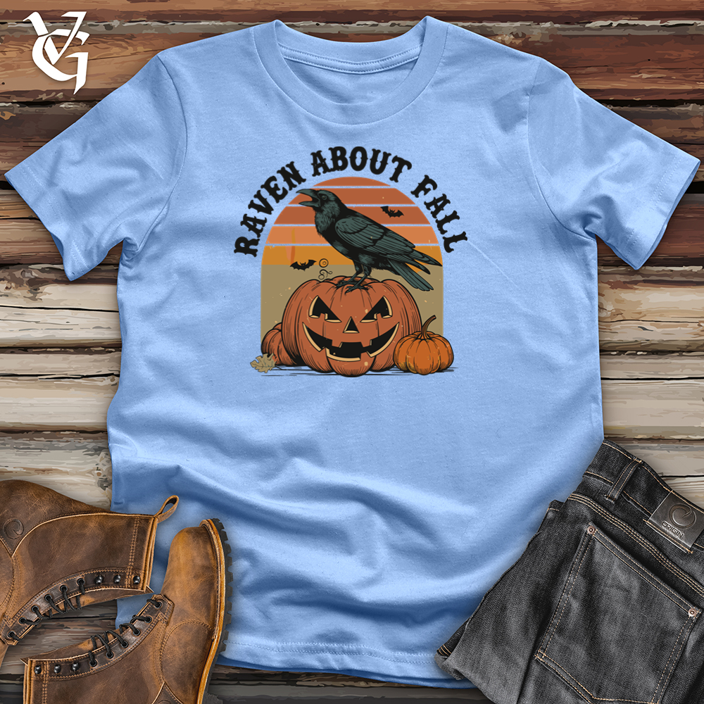 Viking Goods Raven About Fall Softstyle Tee Carolina Blue / L