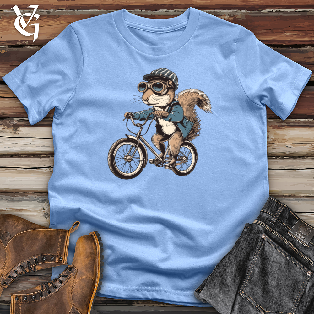 Viking Goods Squirrel Cyclist Voyage Softstyle Tee Carolina Blue / L