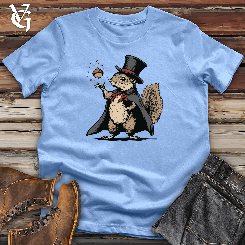 Viking Goods Squirrel Magician Show Softstyle Tee Carolina Blue / L