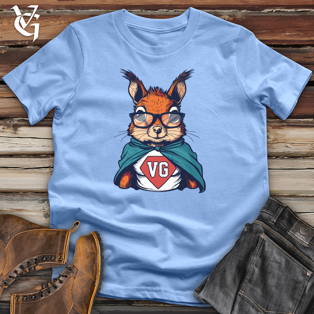 Viking Goods Squirrel Superhero Pose Softstyle Tee Carolina Blue / L