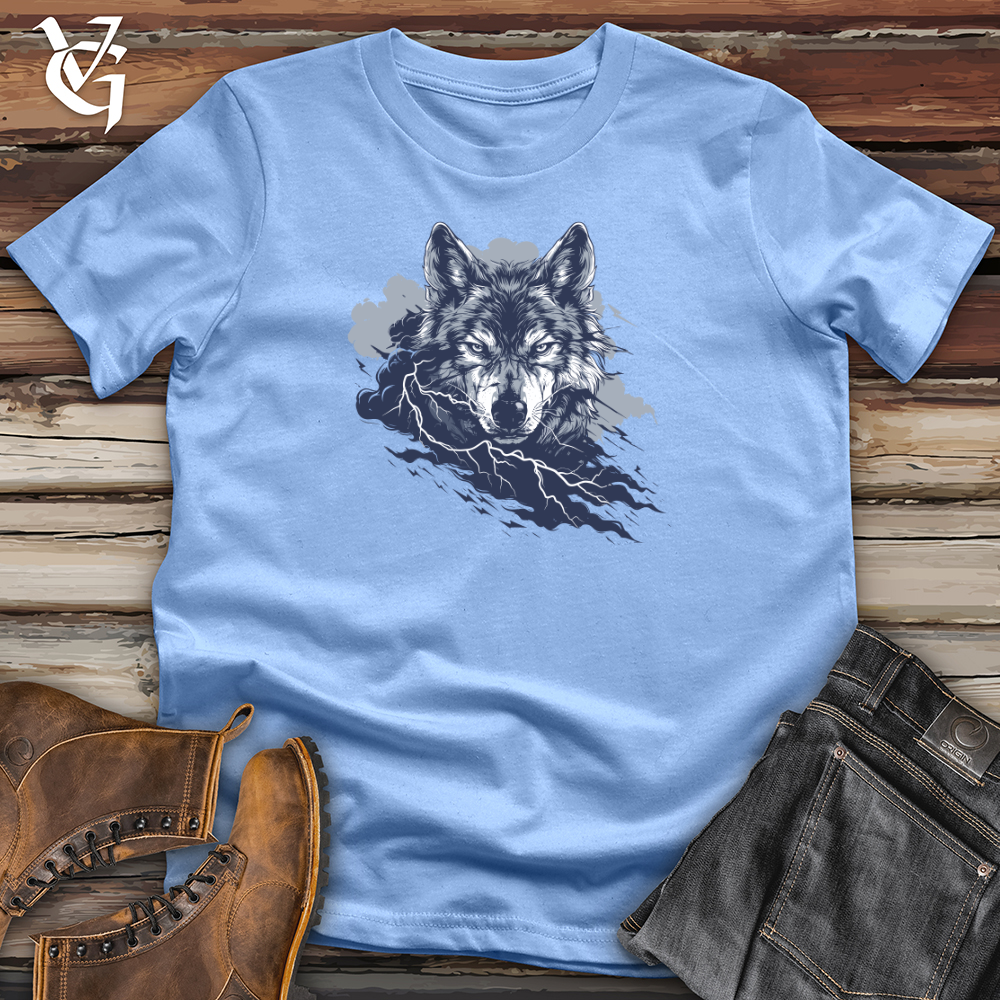 Viking Goods Thunder Wolf Glare Softstyle Tee Carolina Blue / L